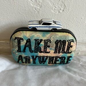 Sarah’s bag map evening clutch